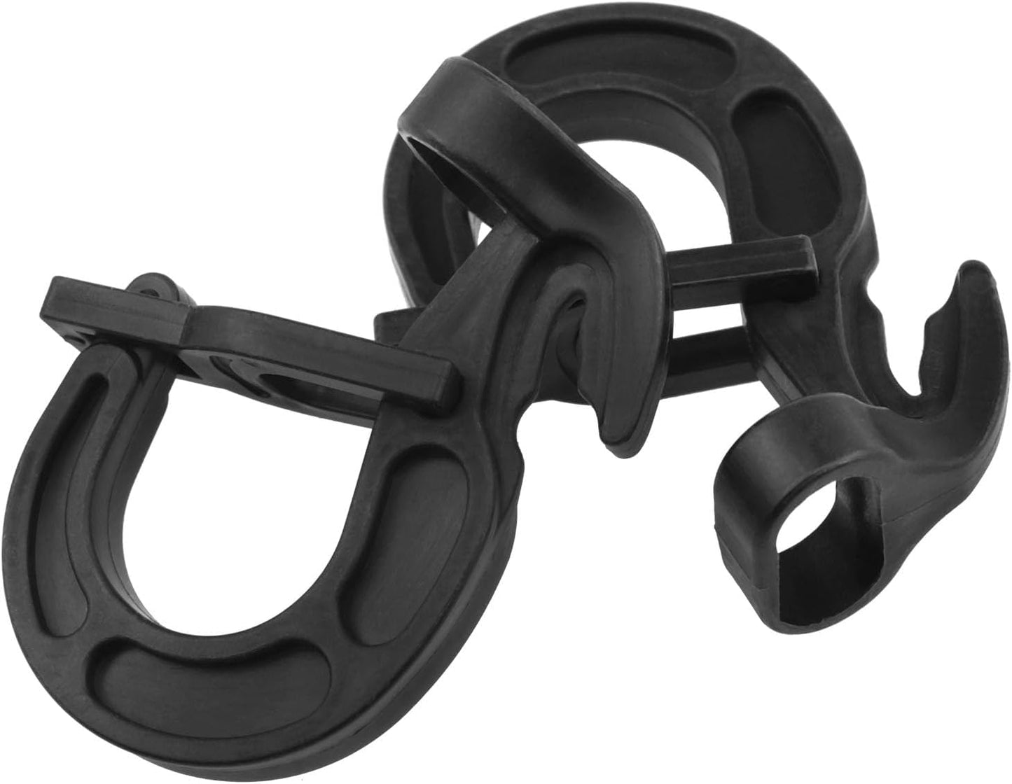 Ganchos elásticos plástico para cuerdas 1/4 y 3/8 pulg 12uds