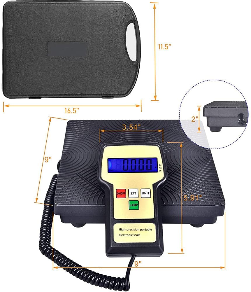 Báscula electrónica refrigerante HAVC 220lb con funda