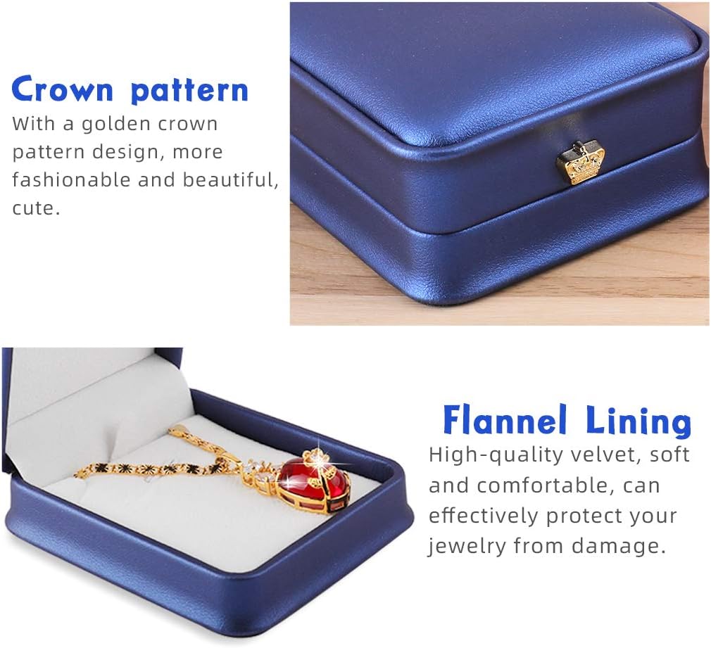Set 2 collares con pulsera y colgante caja regalo boda