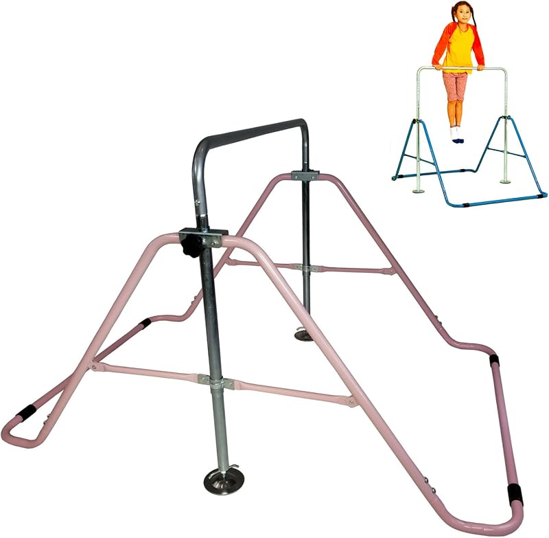 Gimnasio horizontal colgante barra mono patio interior rosa