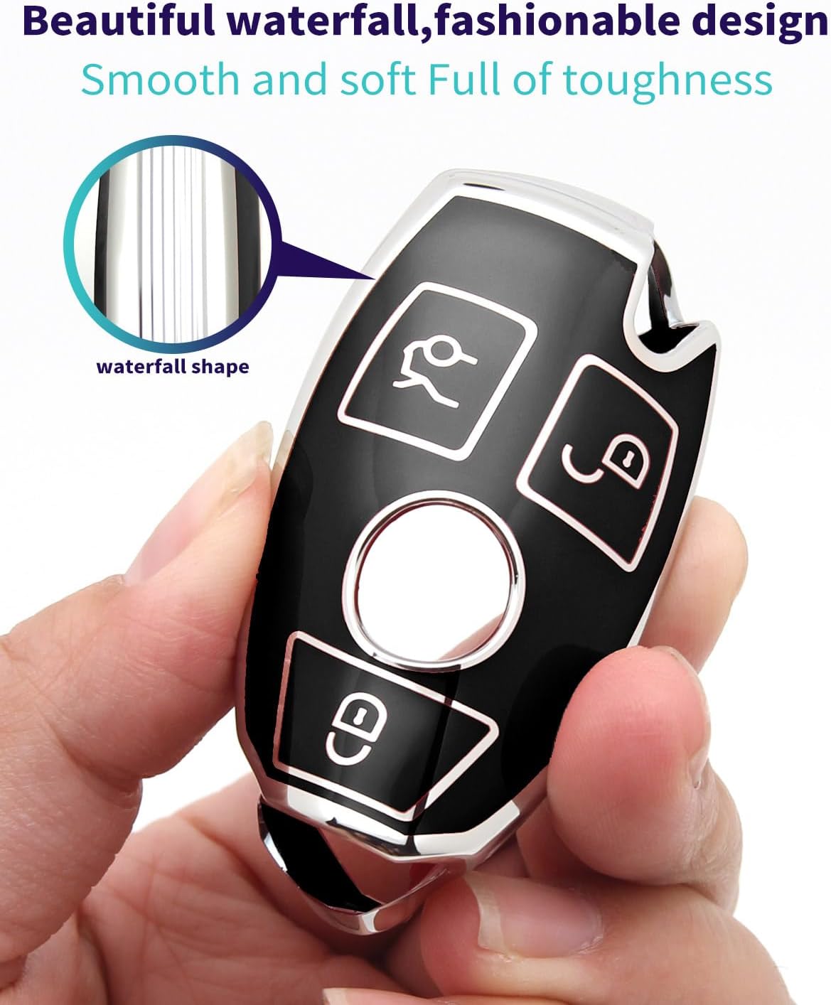 Funda TPU suave para llave Mercedes Benz tipo A