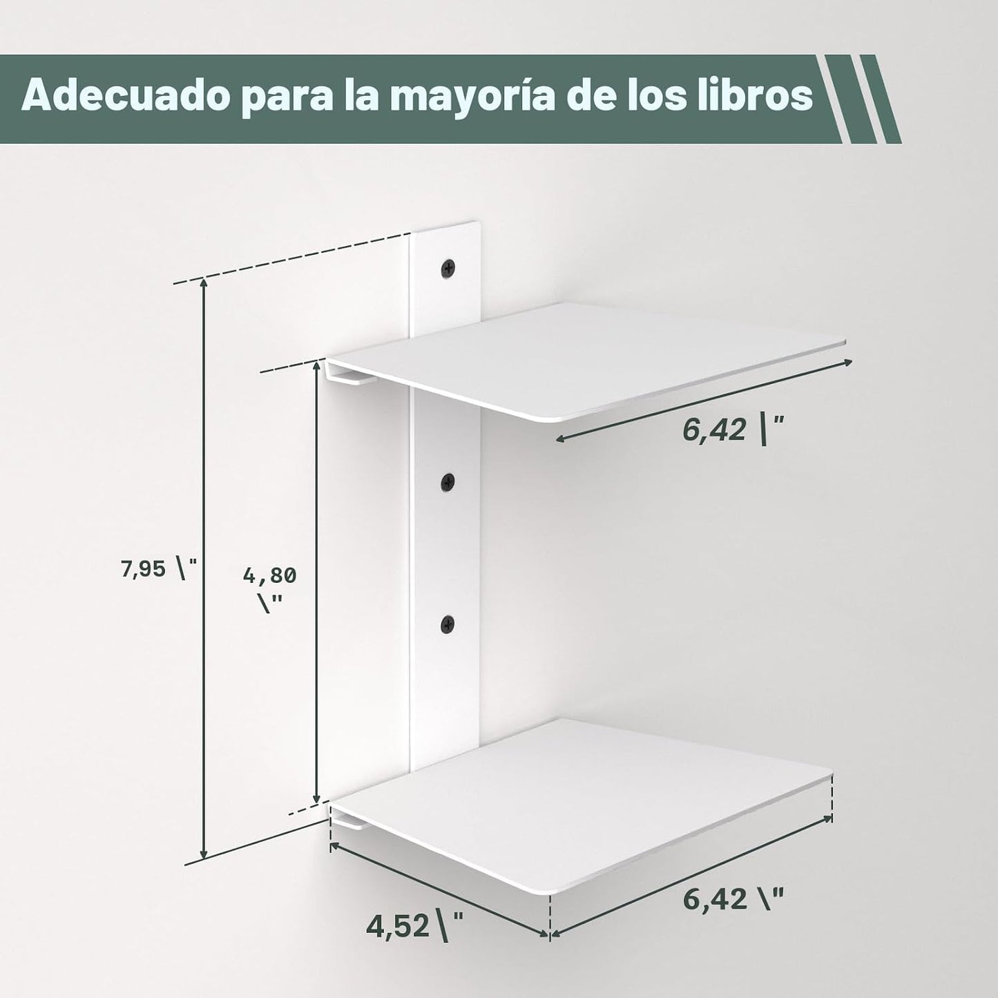 Estantería Flotante 6 Niveles Metal Alta Resistencia
