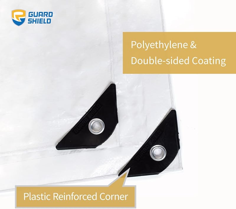 Lona blanca 12x20ft polietileno 7mil uso general