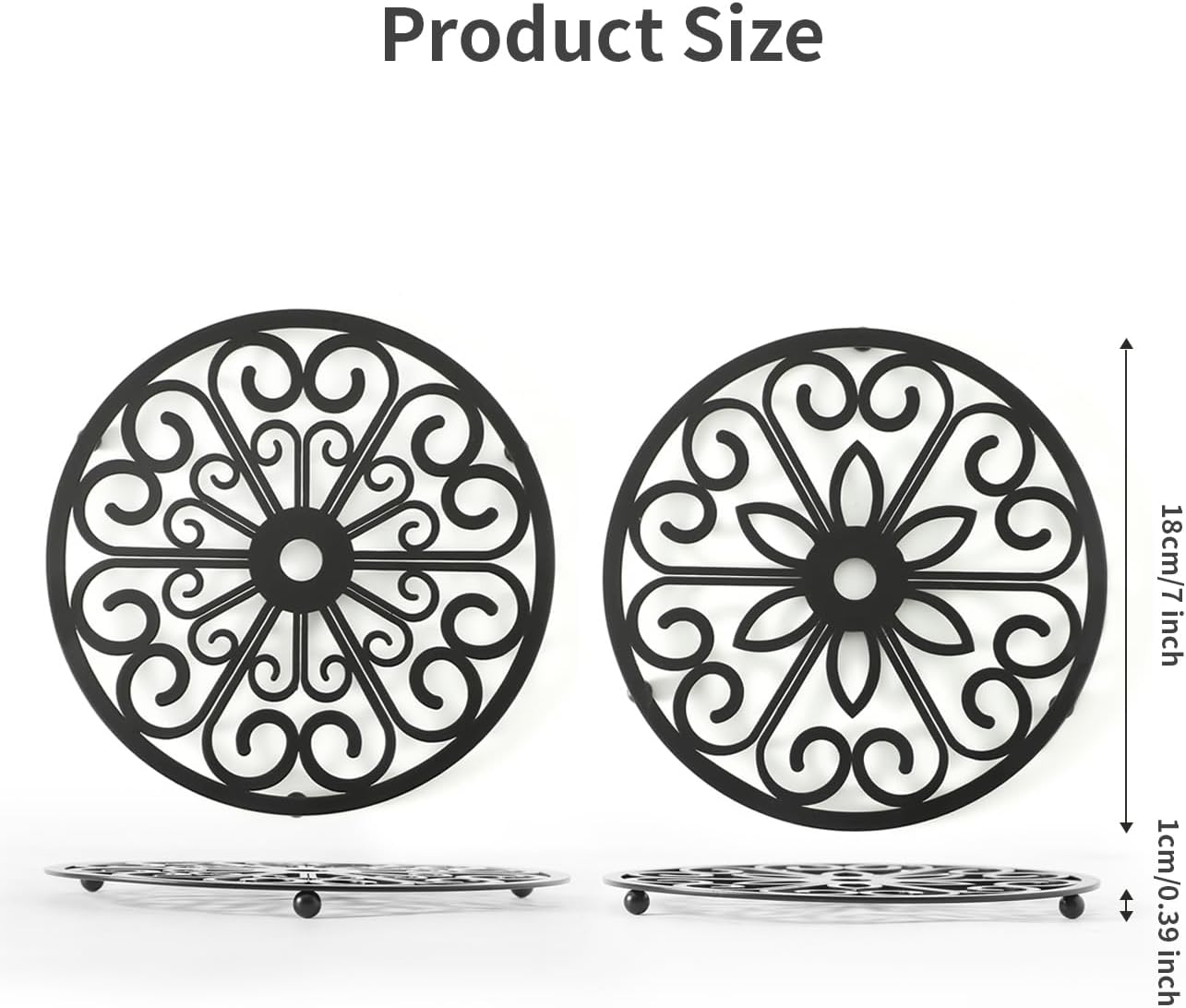 2 Pzas Soportes Metal Decorativos 7pulg Mesa Tetera