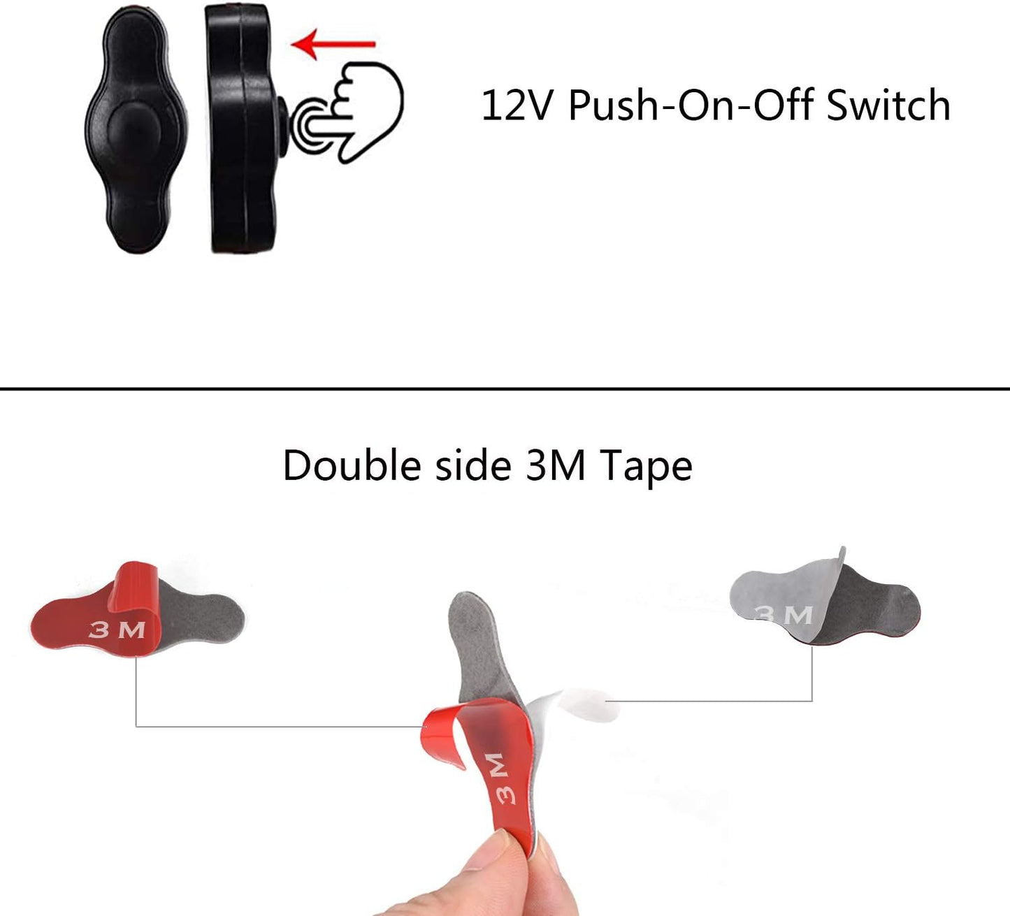 Interruptor 12V impermeable conector rápido para LED motos