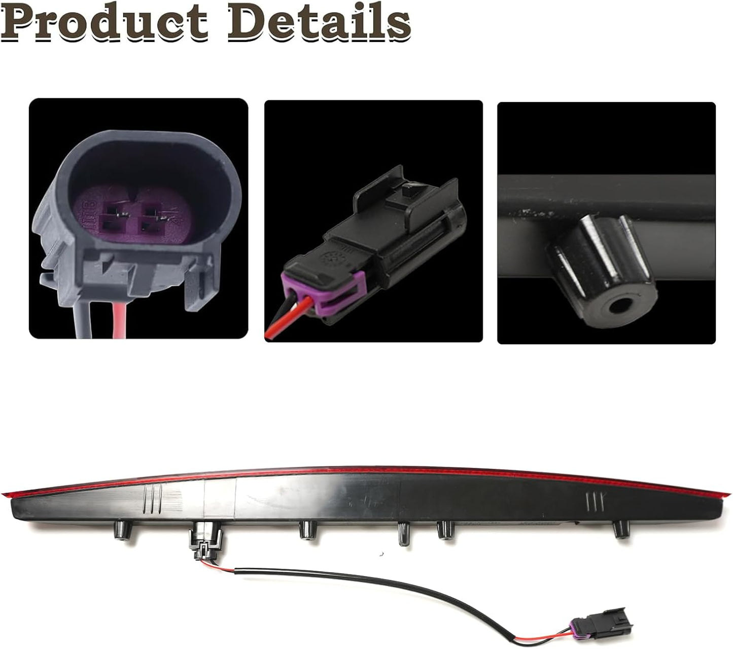 Tercera luz freno LED compat Lincoln MKX con arnés