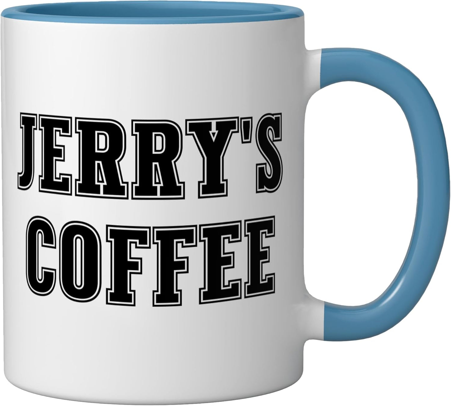 Taza Cerámica Personalizada con Nombre Azul/Blanco