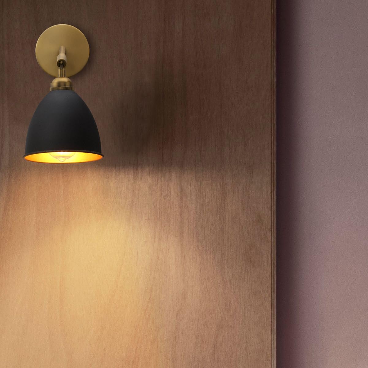 Lámpara pared vintage pack 2 interruptor metal negro 6.1pulg