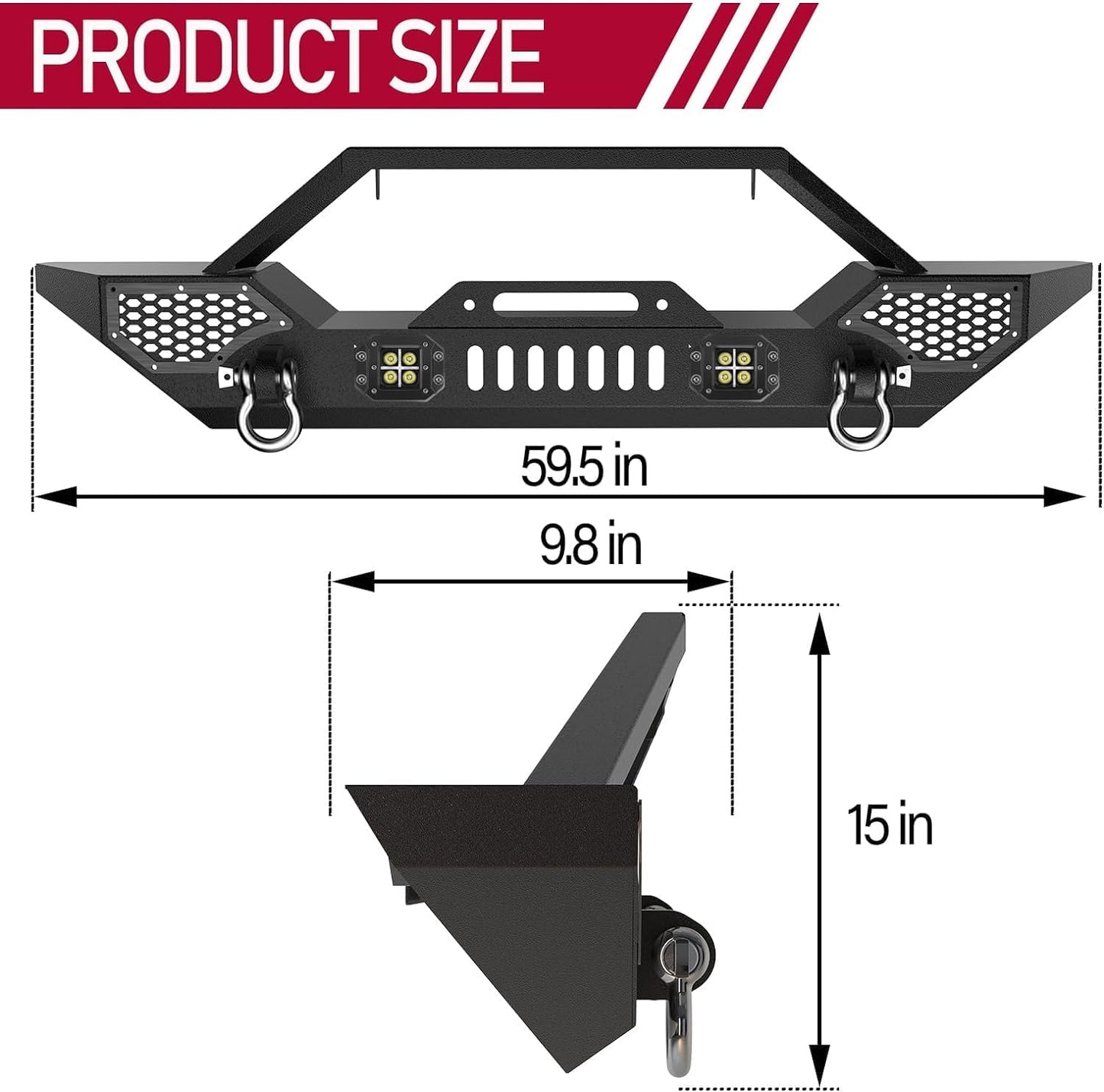 Parachoques delantero Wrangler JK/Unlimited 07-18