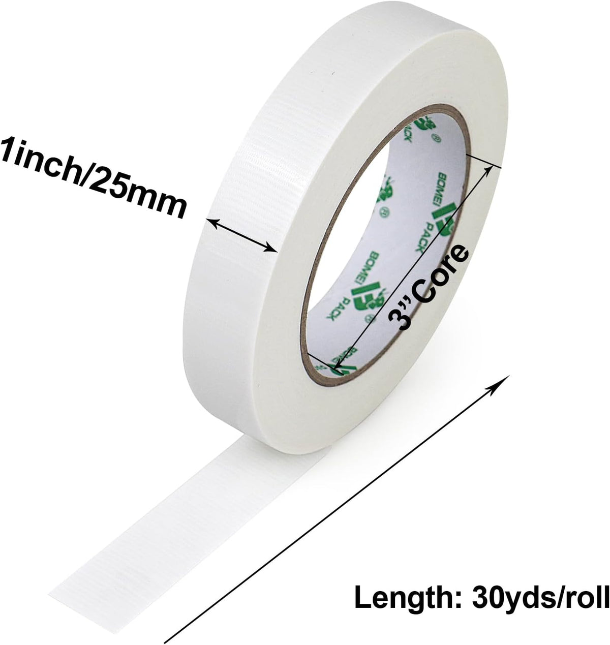 Cinta adhesiva 1pulg x30yd 6 pzas 8.27mil flexible sin residuos