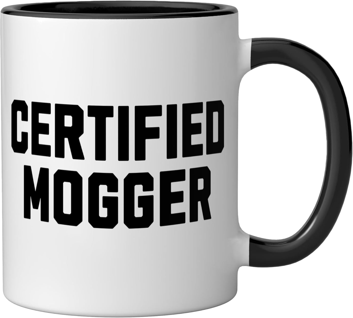 Taza Cerámica Humor Mogging Negro/Blanco