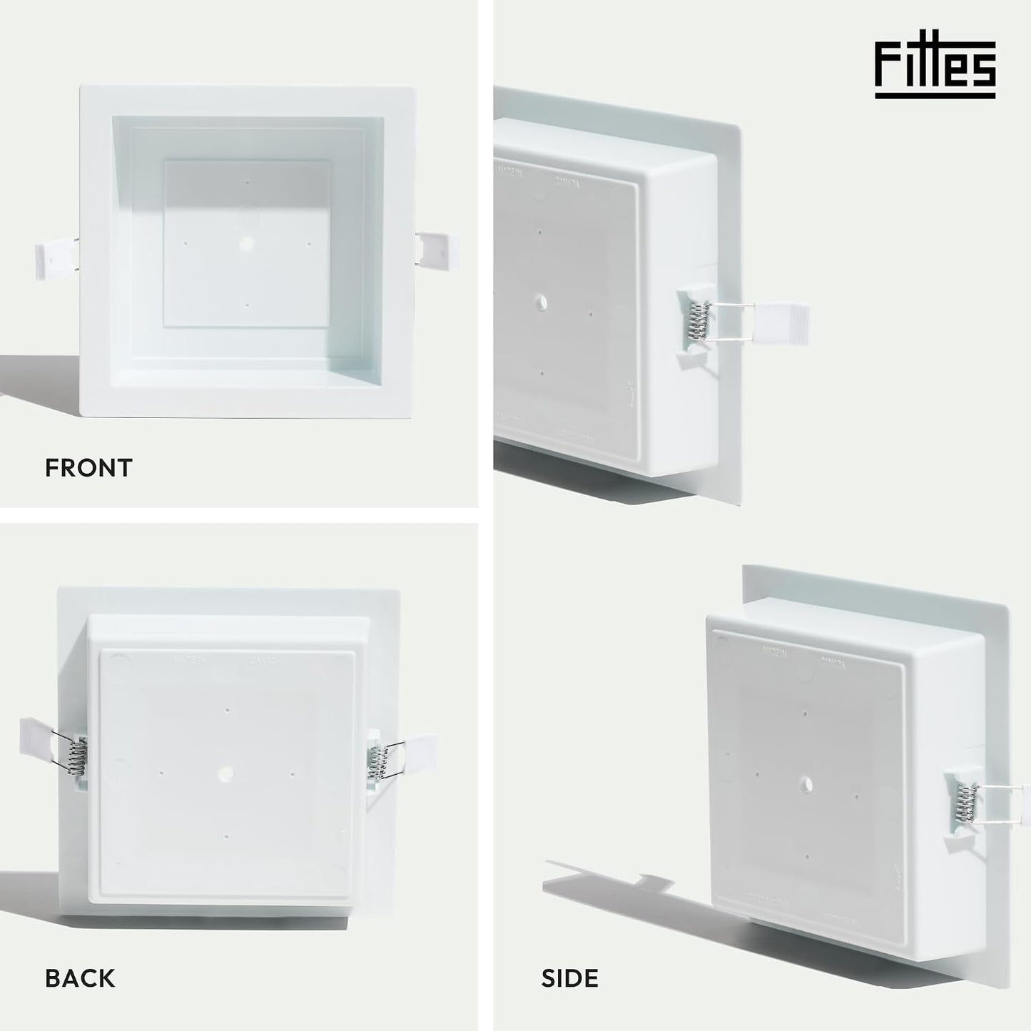 Kit montaje empotrado 5x5pulg para yeso luces termostato