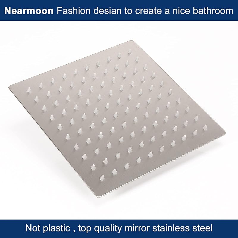 Cabezal ducha lluvia acero inox para techo 8"