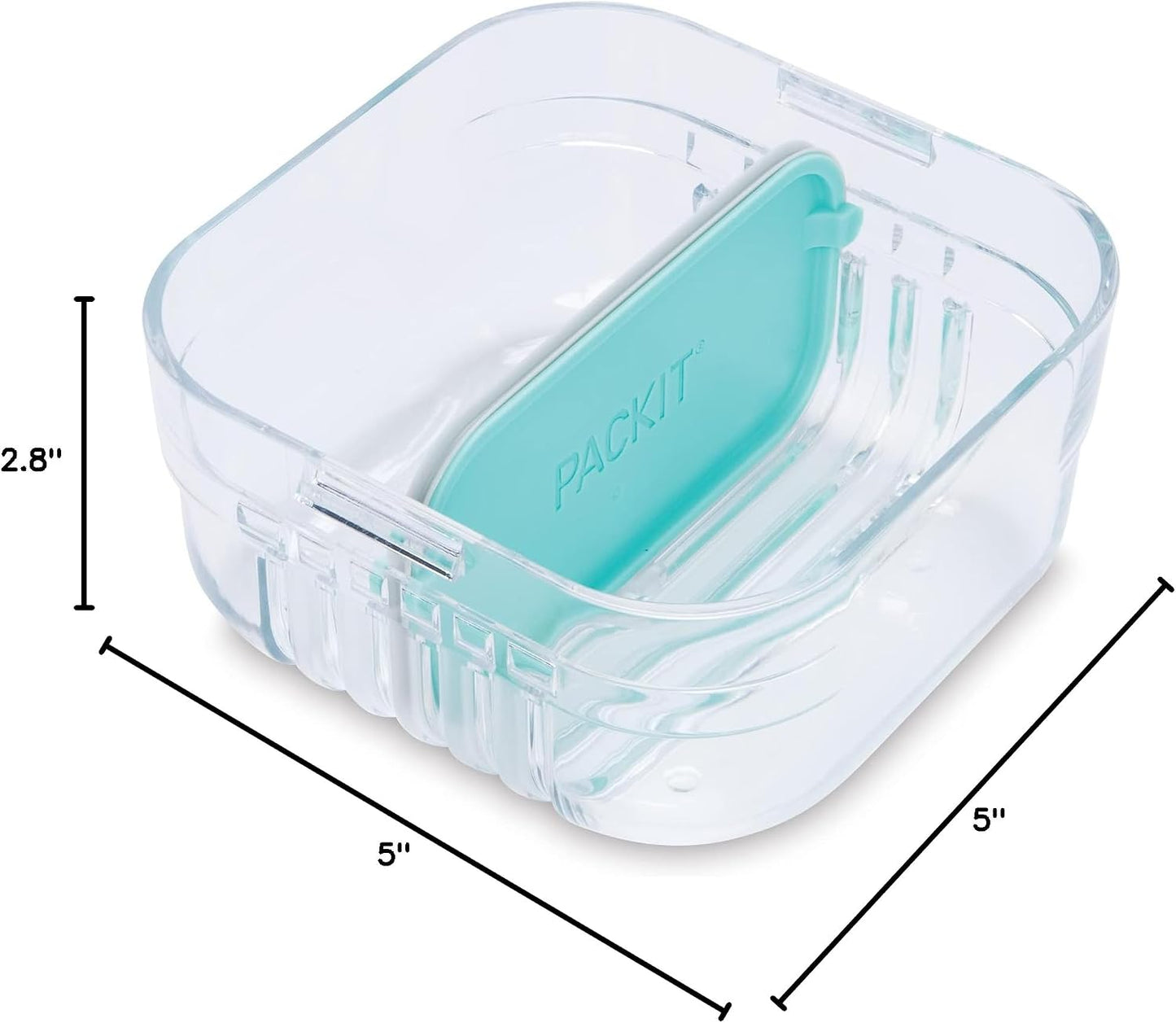 Contenedor Bento Alimentos Verde Menta con Tapa