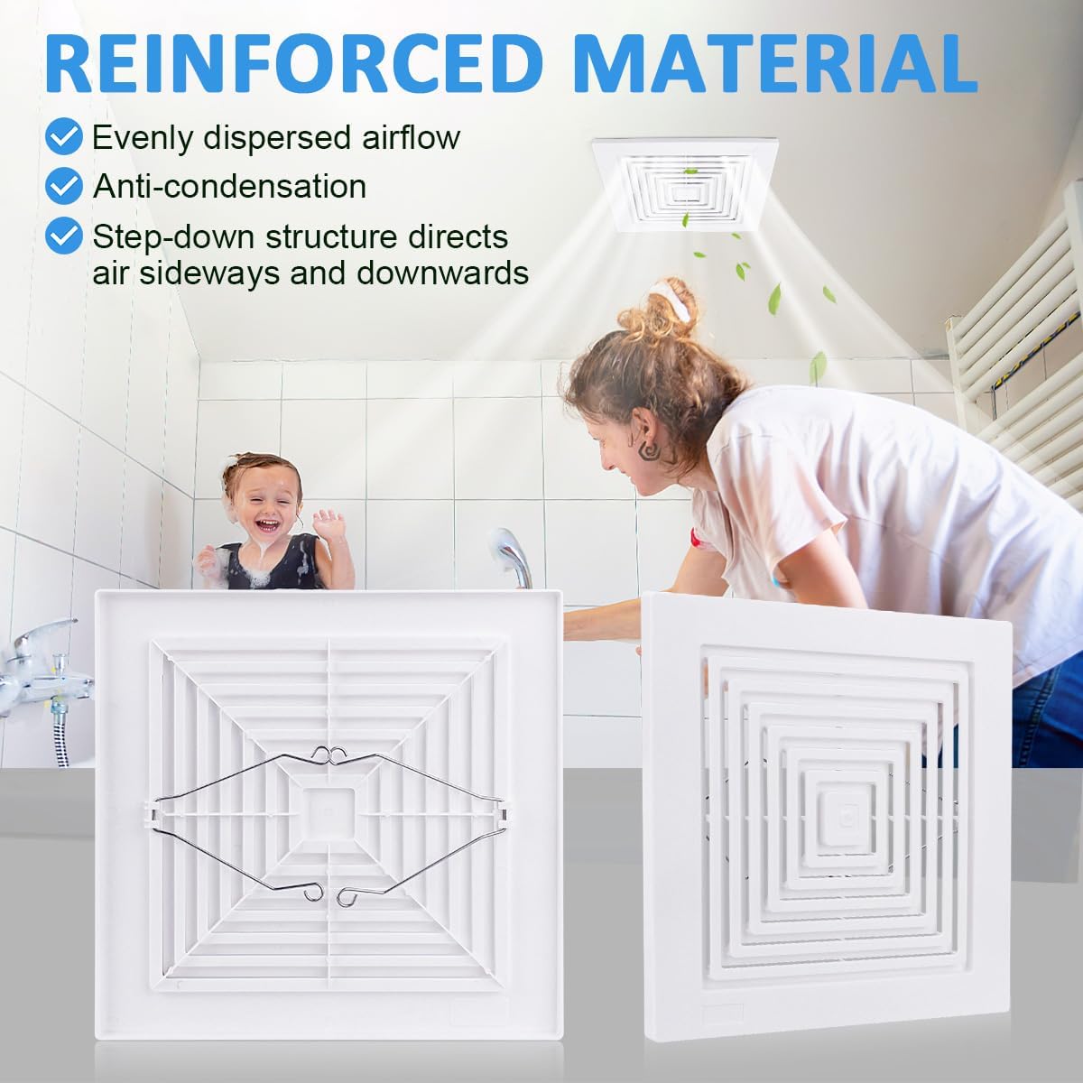 Rejilla ventilador baño con resortes repuesto Broan-NuTone BP46