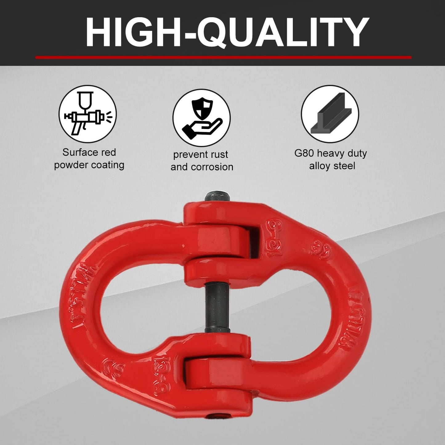 2 Pzas Enganche Remolque Hammerlock Grado 80 12000lb Rojo