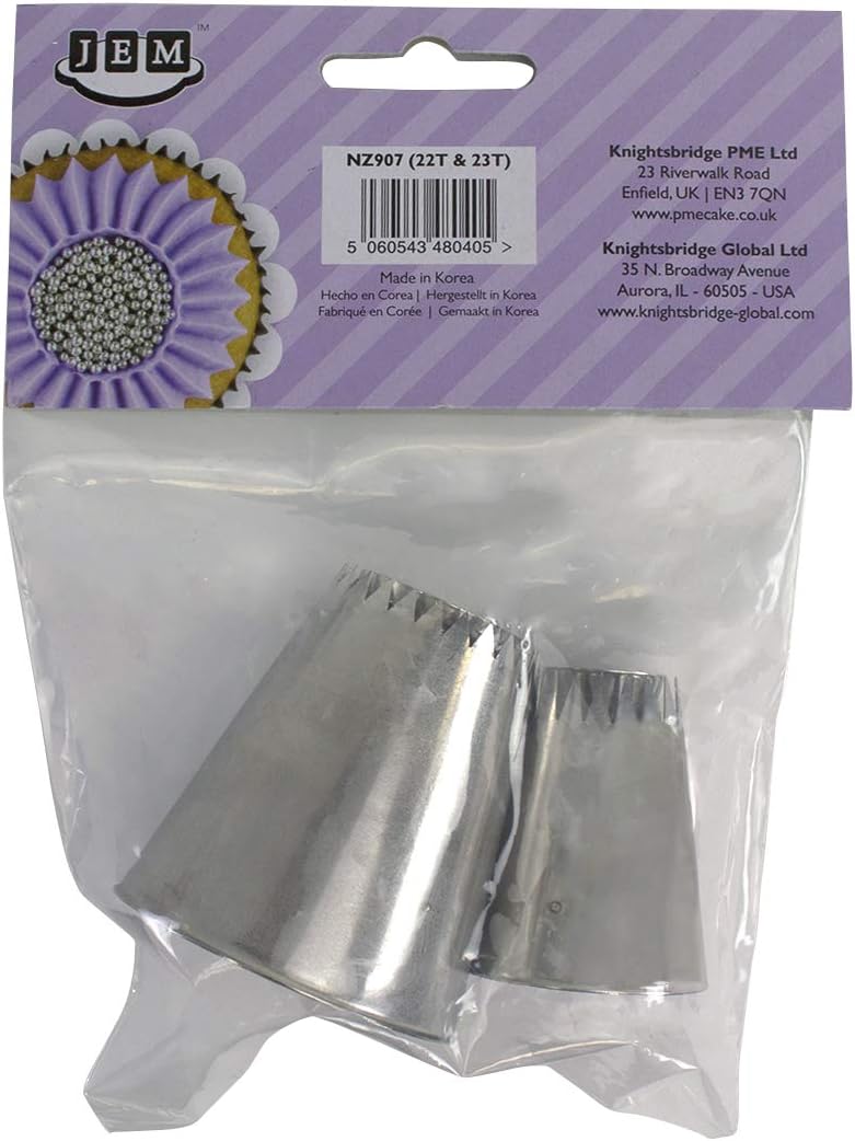 Boquilla giratoria cono plano set 2-22T y 23T plateado