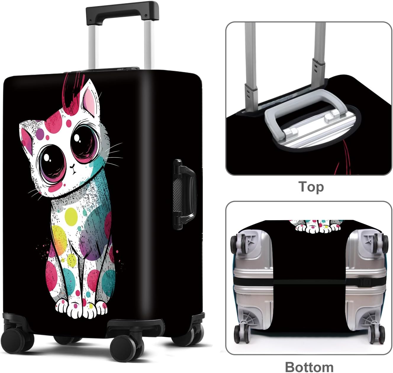 Funda equipaje antiarañazos 20-34pulg Colorful Cat