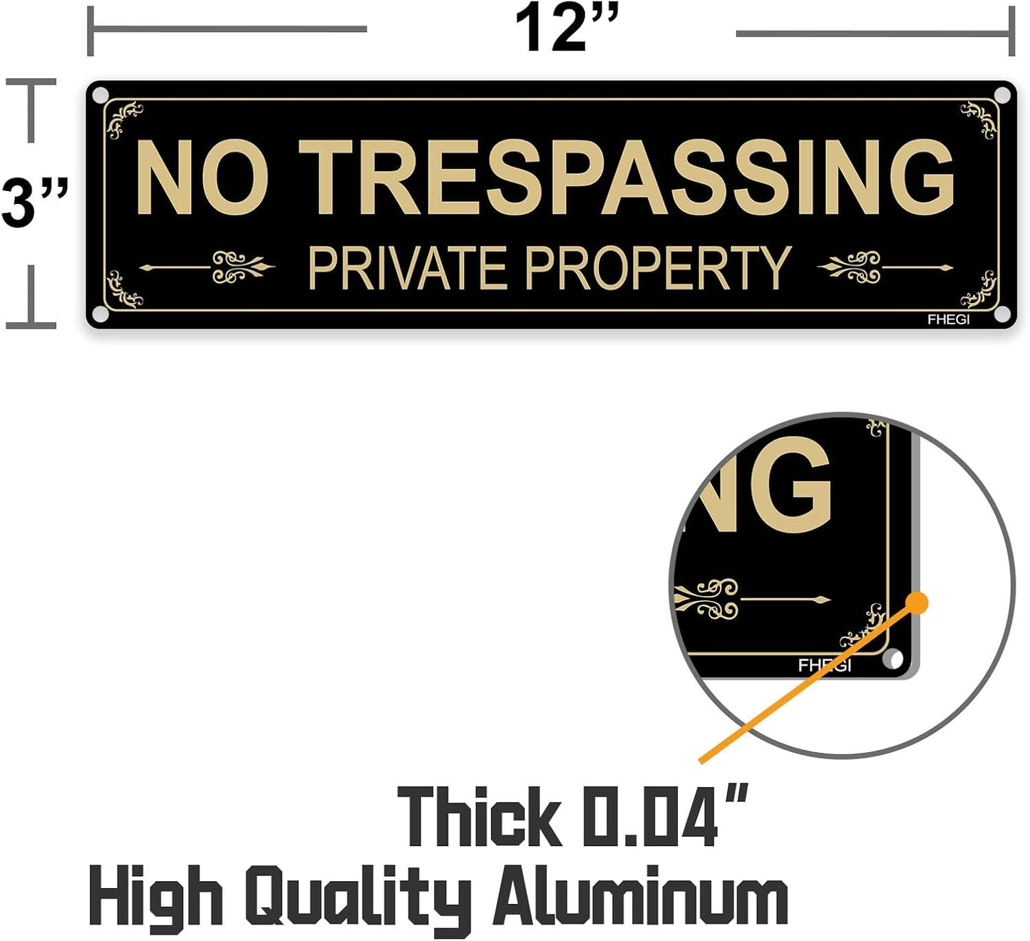 2 Letreros Aluminio 12x3" Resistente Intemperie