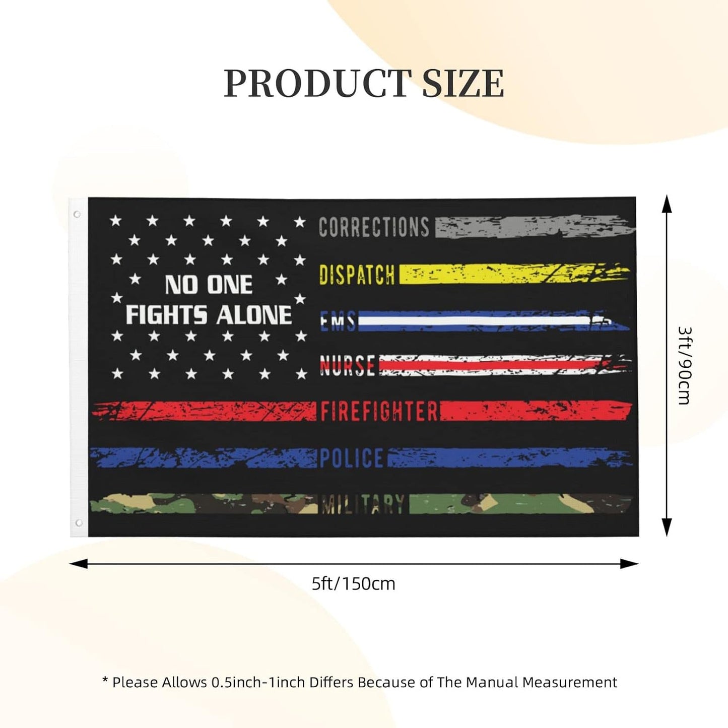 Banderas First Responders 3x5ft doble cara resistentes UV