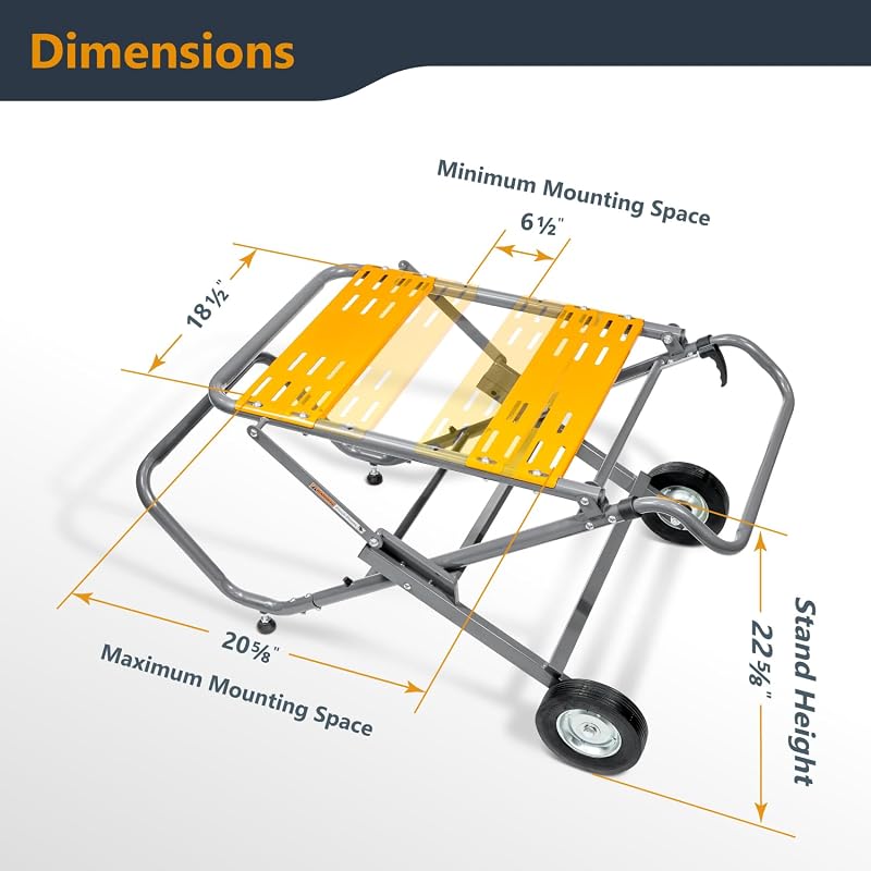 Soporte sierra mesa ruedas 8" plegable 330lb MT4009V