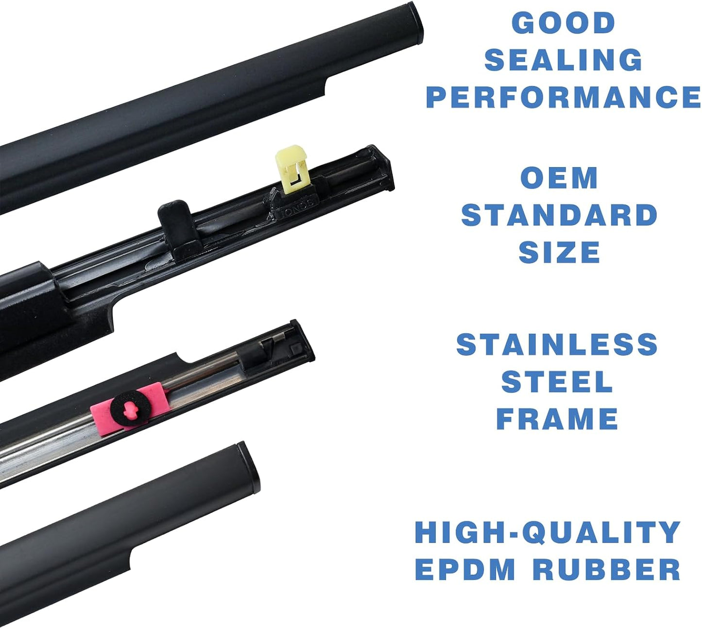 Set 4 burletes puerta ventana comp Toyota FJ Cruiser 07-14