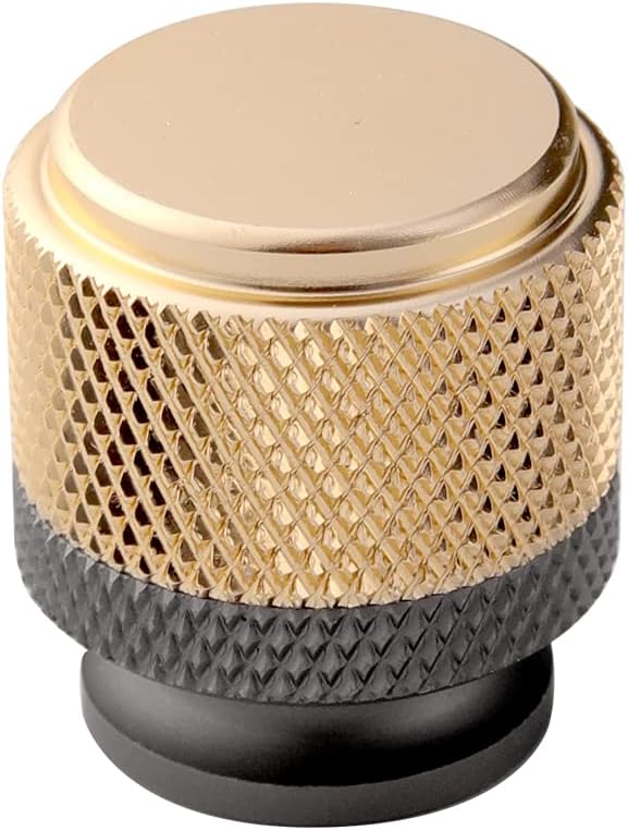 6 Pzas Pomos Cajón Aluminio 1pulg Acabado Dorado Gris Diamante