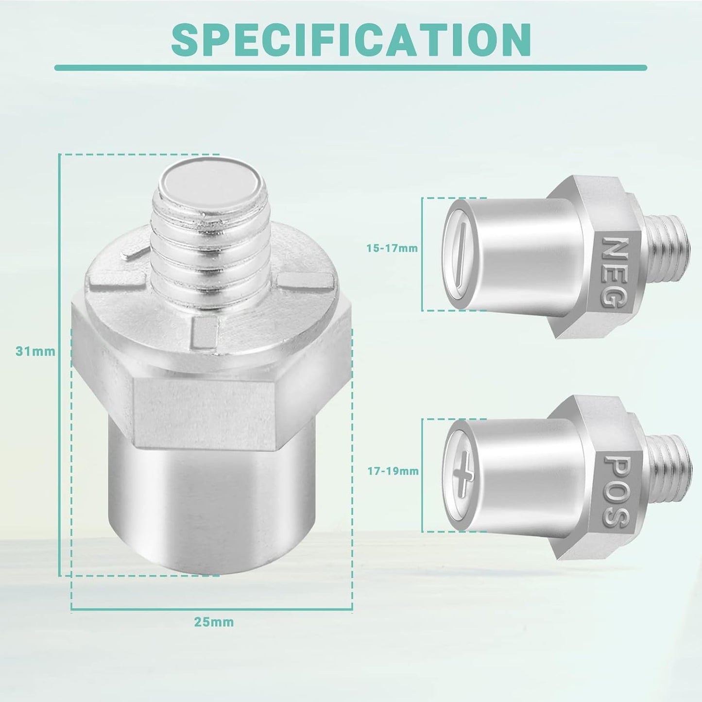 Adaptador poste batería con rosca 3/8