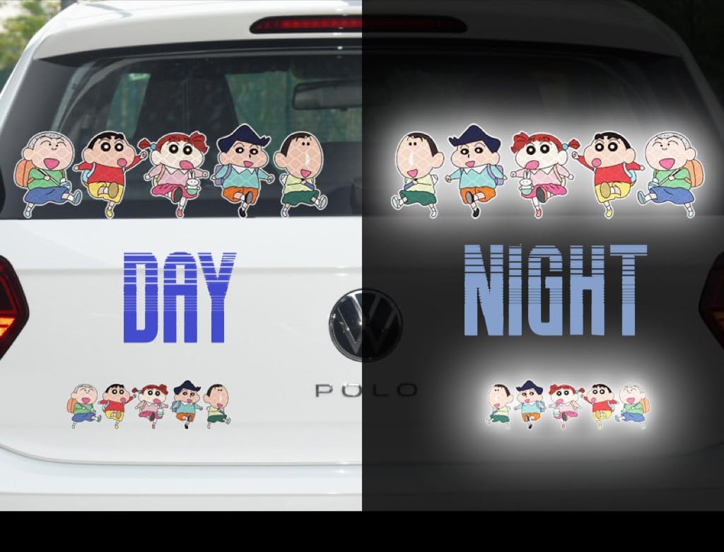 Adhesivo coche Crayon Shin Chan alta reflectividad