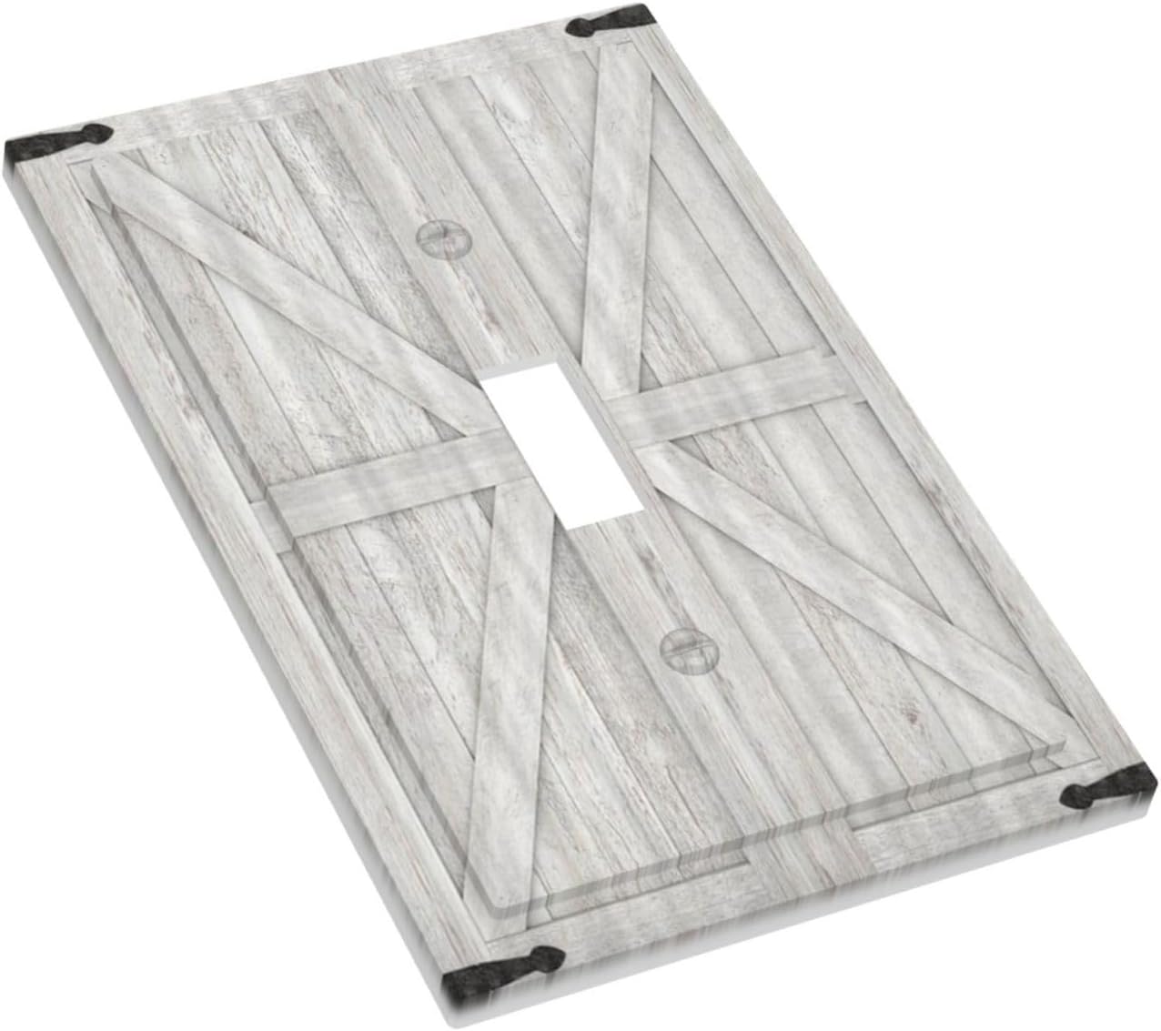Cubiertas interruptor 1 gang madera rústica blanca