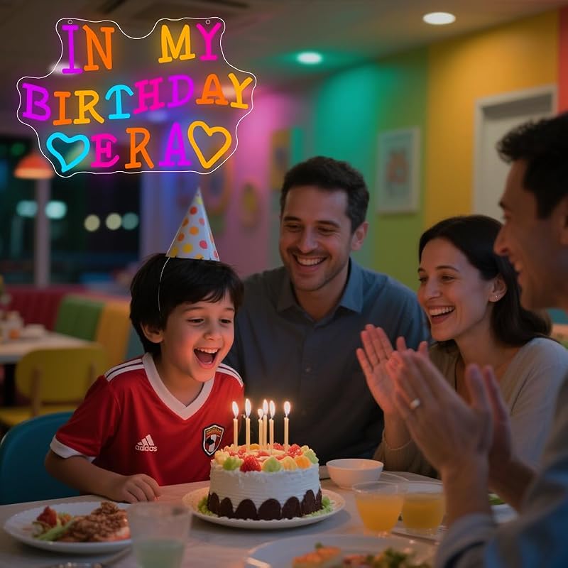 Letrero neón In My Birthday LED para fiesta y eventos