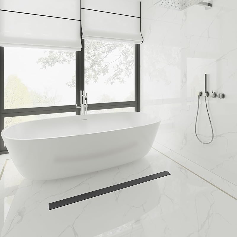 Drenaje ducha lineal 48" acero inox SUS304 negro