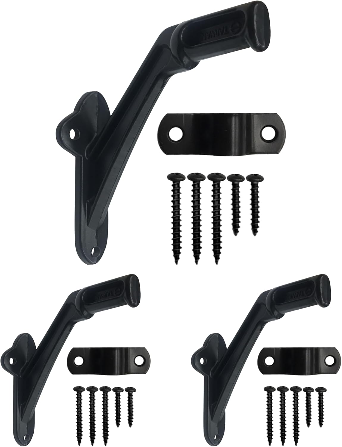 Soporte barandilla pared bronce aceitado negro set 3