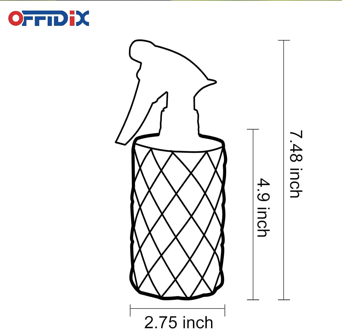 Botella riego vidrio 11.8oz boquilla ajustable jardinería verde