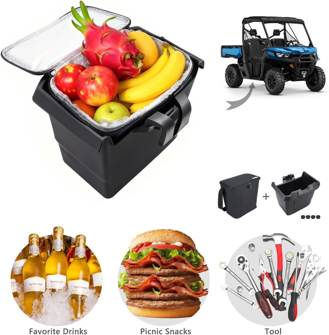Caja almacenamiento debajo asiento Can-Am Defender 16-26