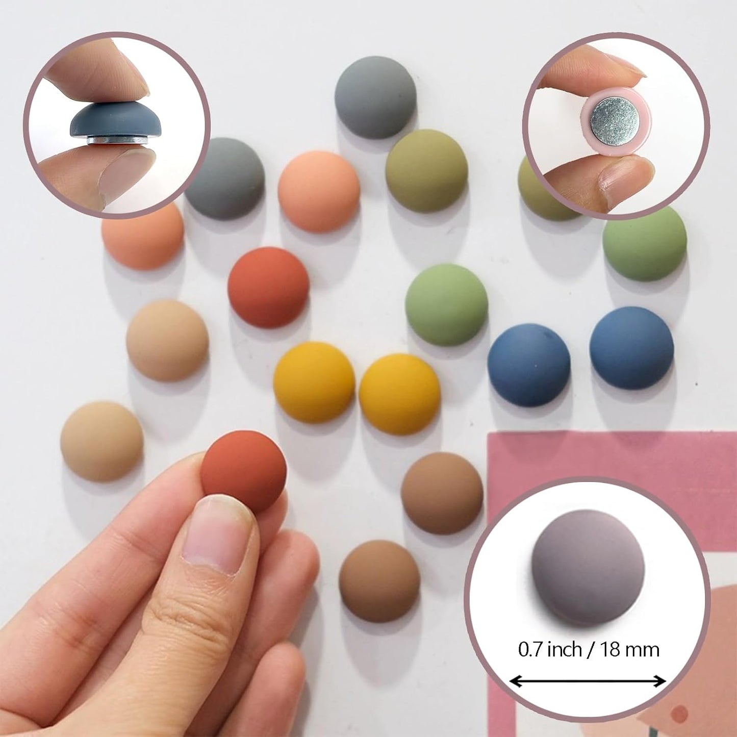24 Pzas Imanes Fuertes para Nevera Decorativos Mate