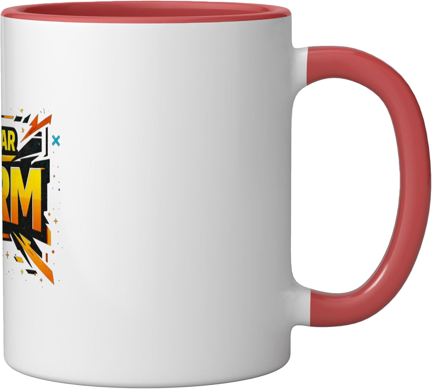 Taza Cerámica Diseño Gráfico Rojo/Blanco