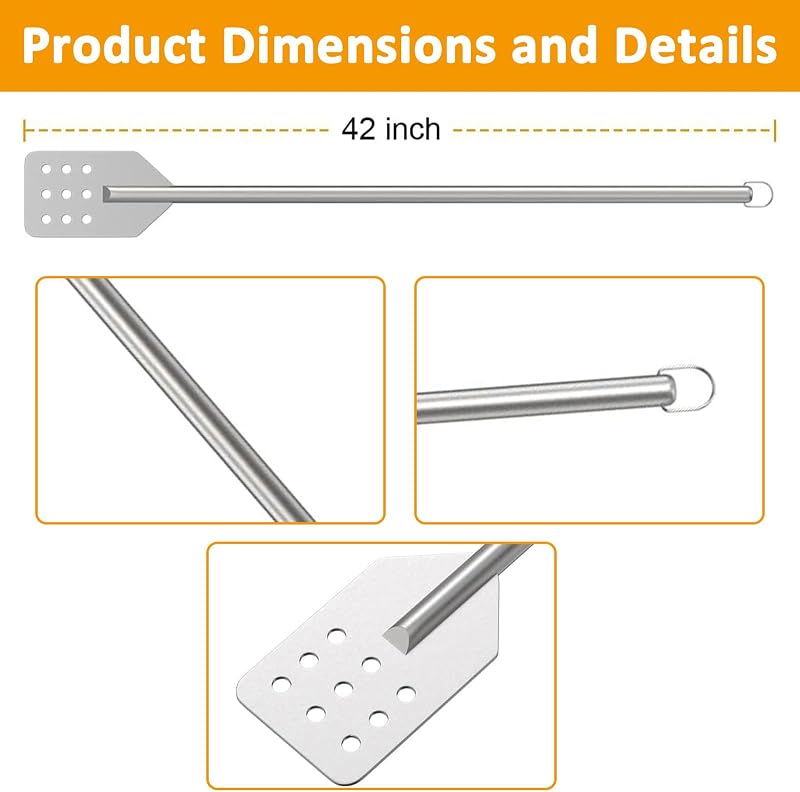 Paleta mezcladora acero inox 42pulg para cocinar mariscos