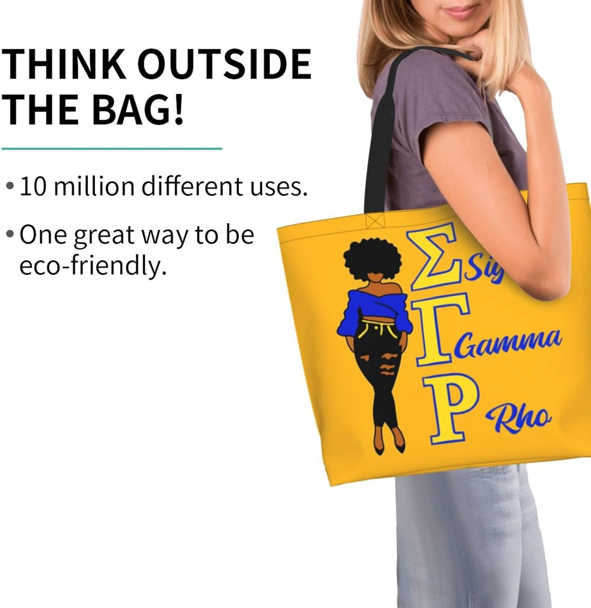 Bolsa reutiliz. para compras mujer gran capacidad