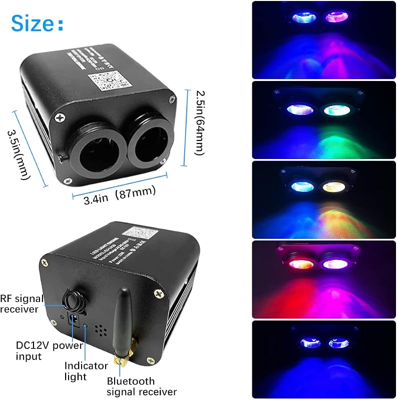 Kit techo estrella RGBW 20W luces fibra optica parpadeantes