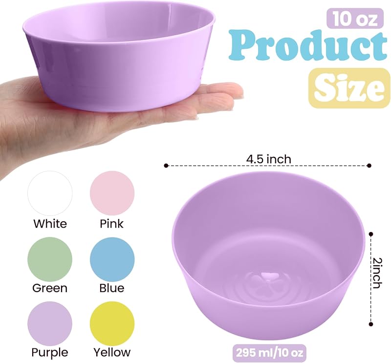 Cuencos plástico niños 10oz para cereales aperitivos