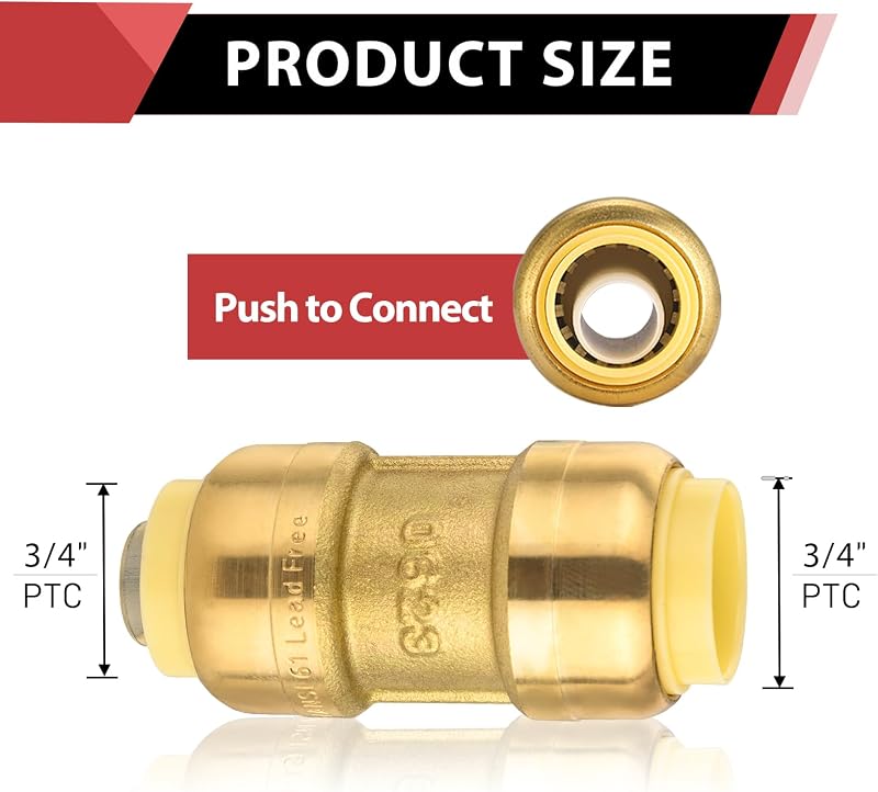 10 Pzas Acoplamiento Recto 3/4" Conexión Pex Cobre CPVC