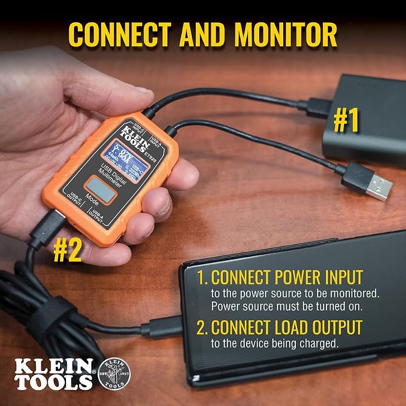 Medidor potencia USB Klein Tools ET920 digital