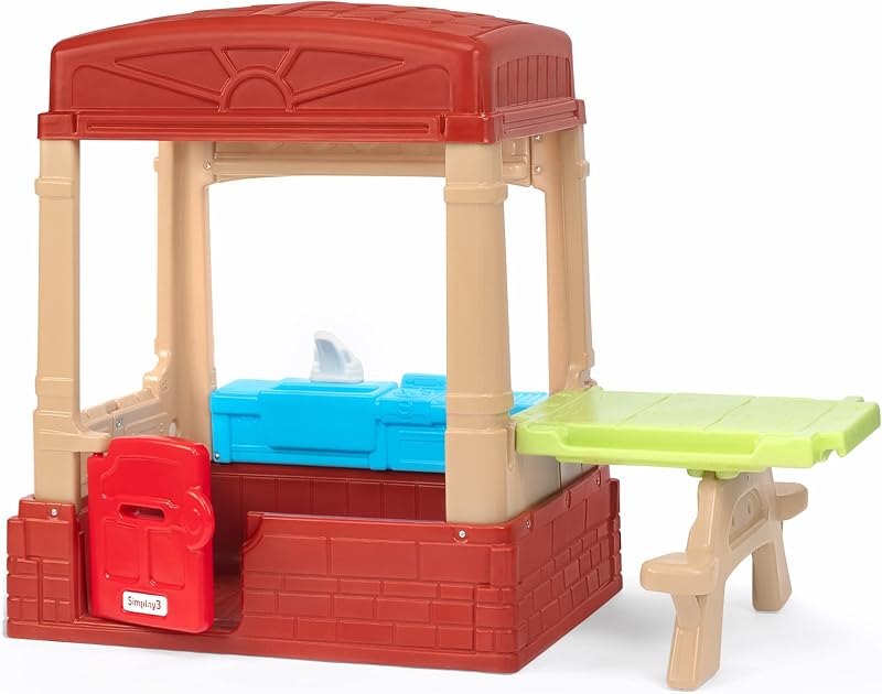 Casa de set para niños con cocina y mesa de picnic
