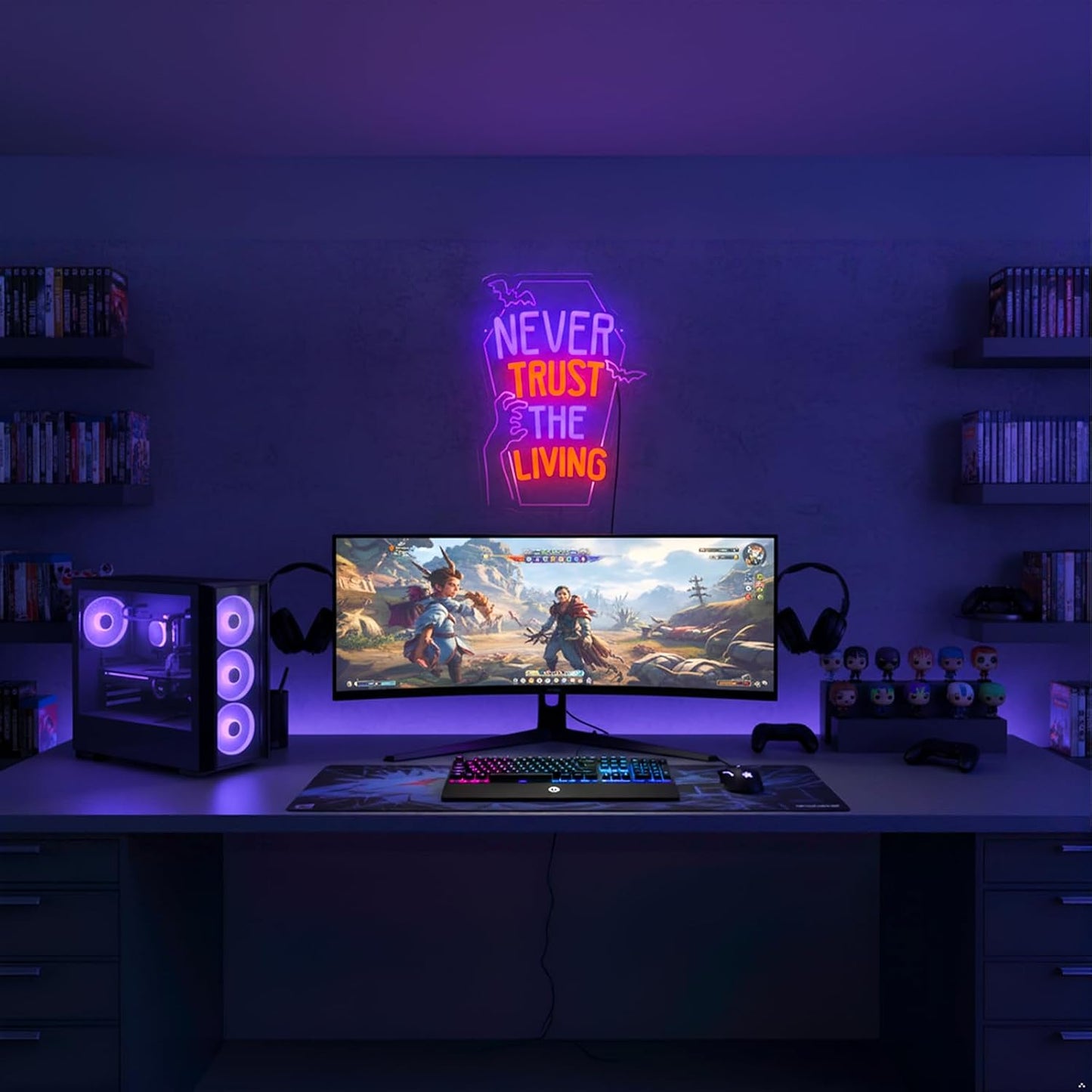 Letrero neón LED atenuable Halloween dormitorio