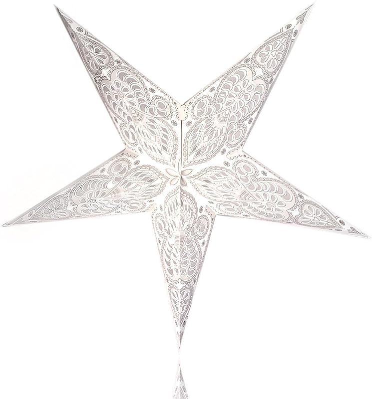 Farol estrella papel color blanco
