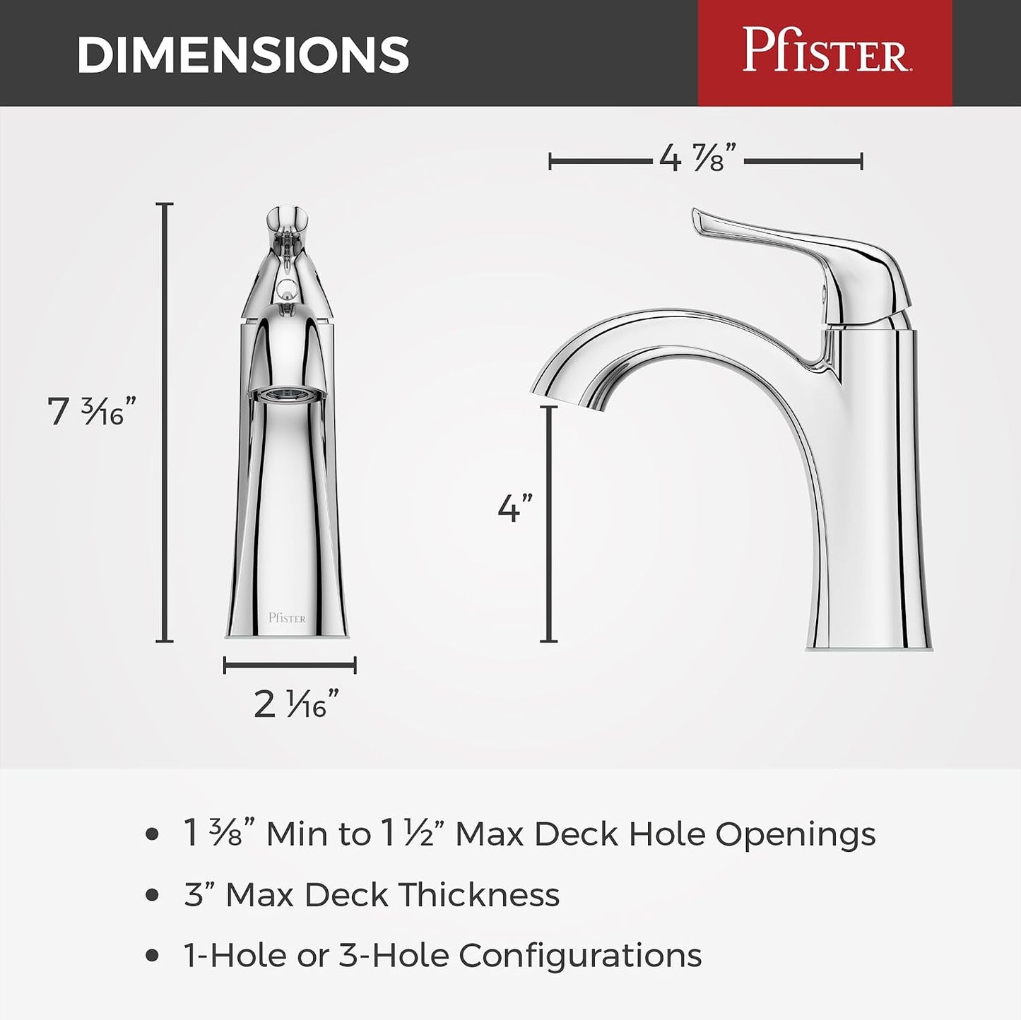 Llave baño control único acabado cromo pulido