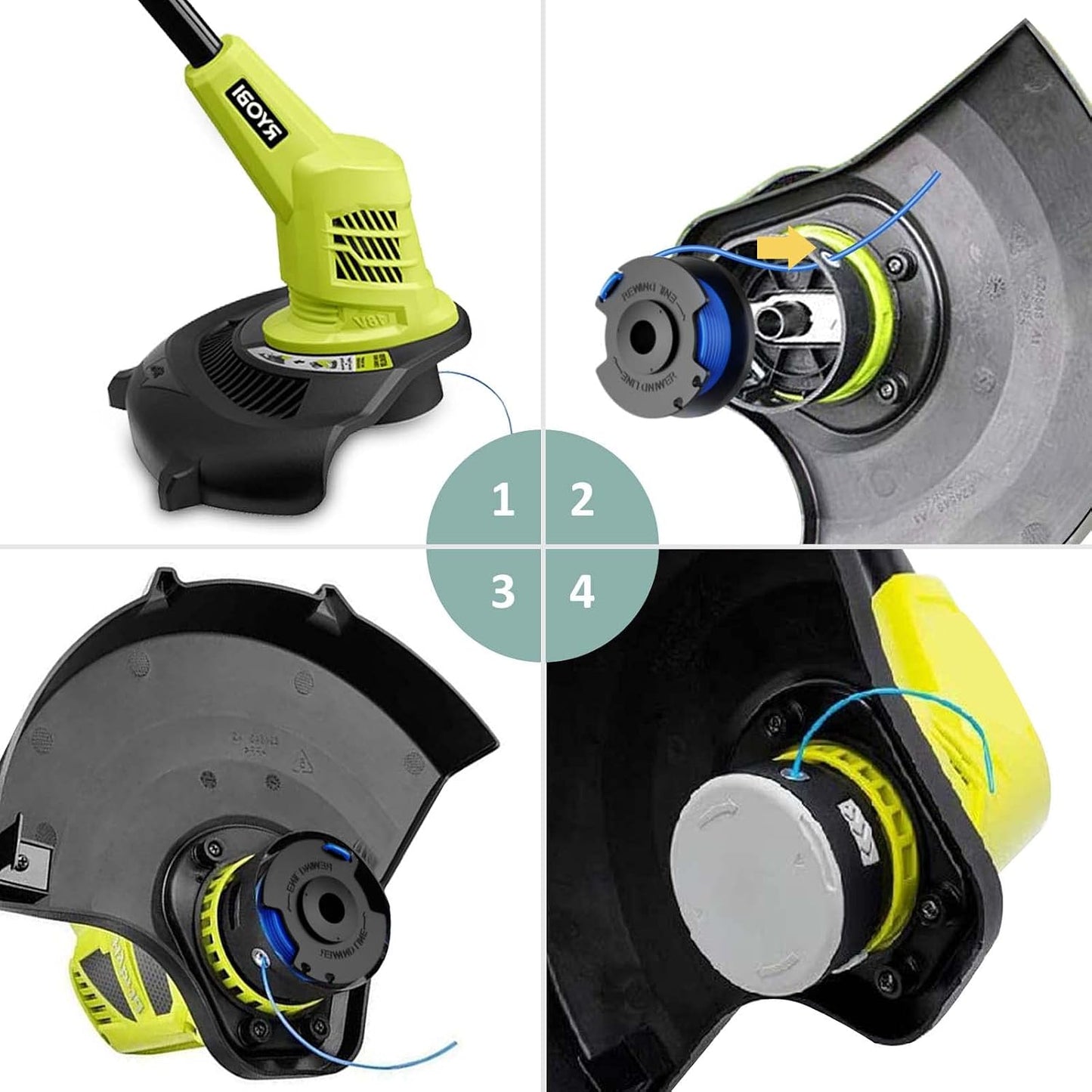 4 Pzas repuesto AC14HCA para Ryobi One 18-40V