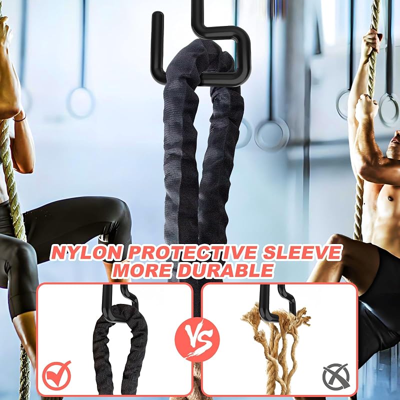 Cuerda escalada 1.5inch 10-40ft entrenamiento fuerza