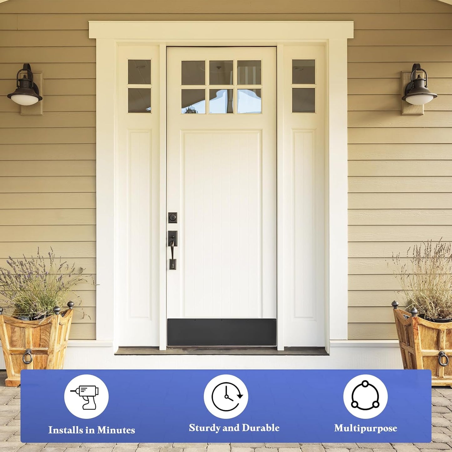 Placa puerta aluminio 6x30pulg proteccion decoracion